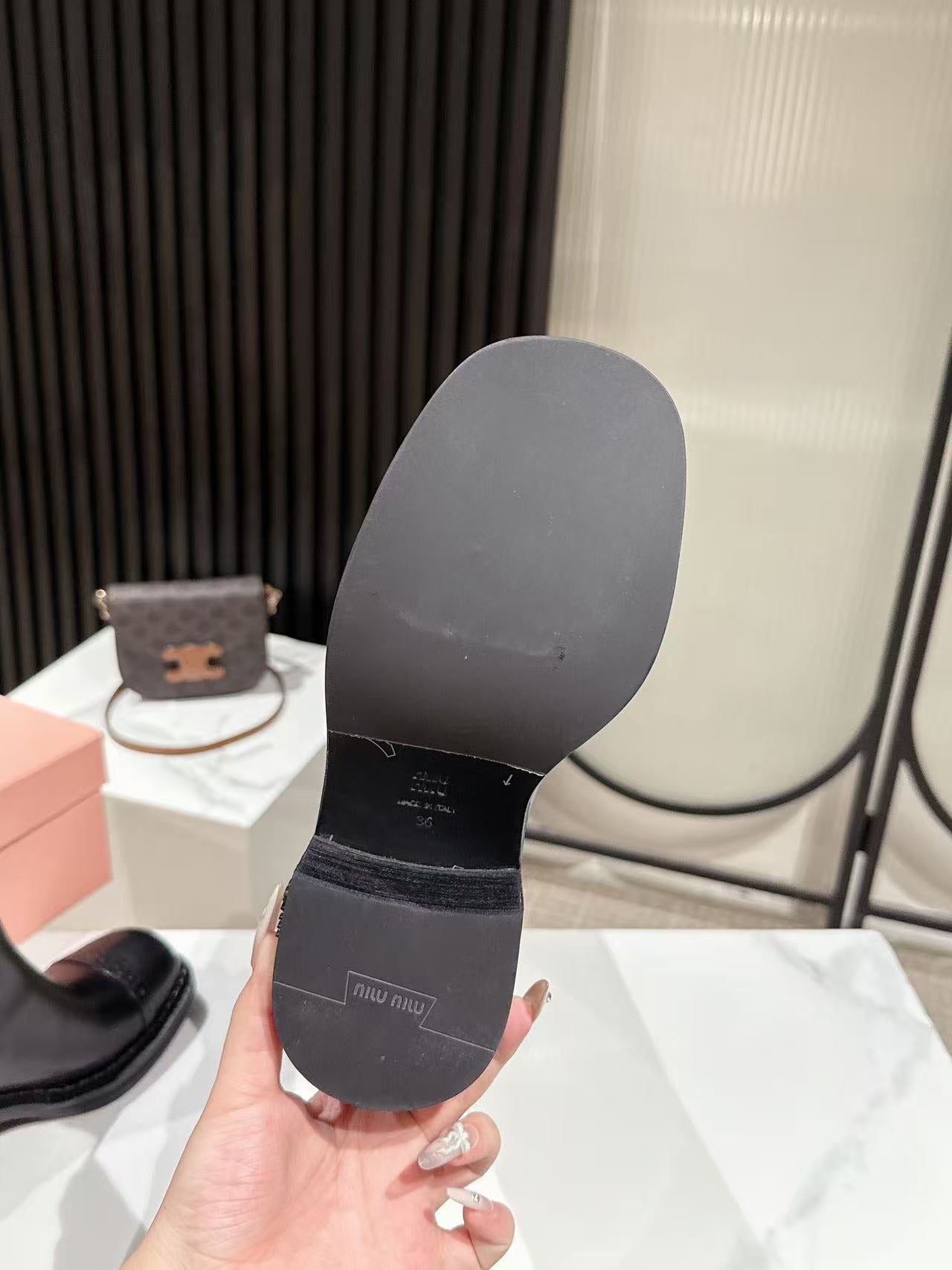 Miu Miu 2026 High Boot 50mm Black Calfskin 621332