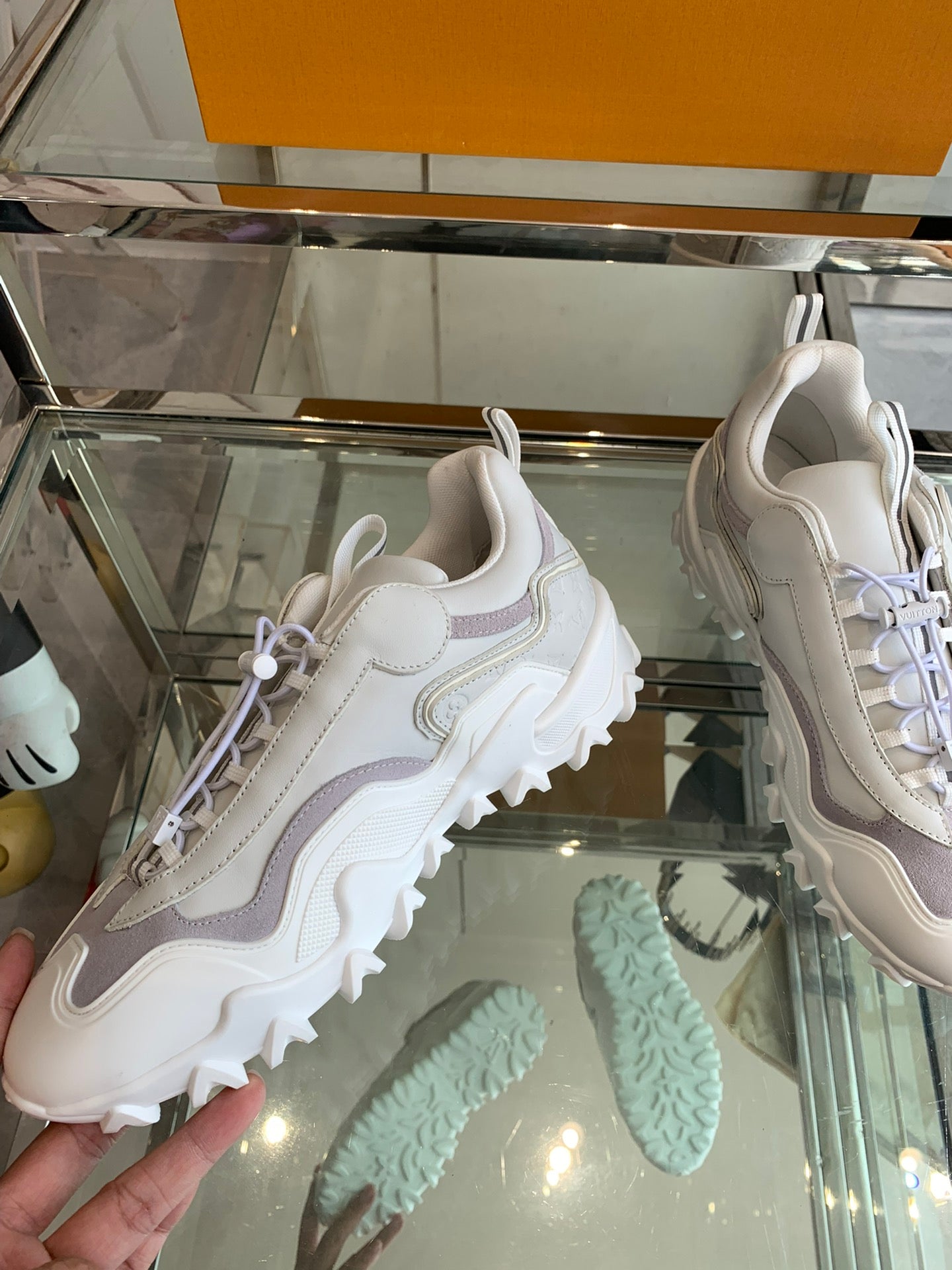 LV Rush Sneaker 40mm White Cowhide