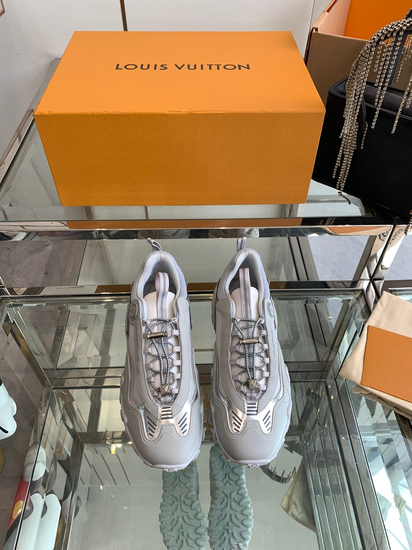 LV Rush Sneaker 40mm Grey Cowhide