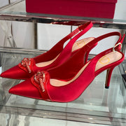 VT 25 High Heels Slingbacks Red Cowhide 292354