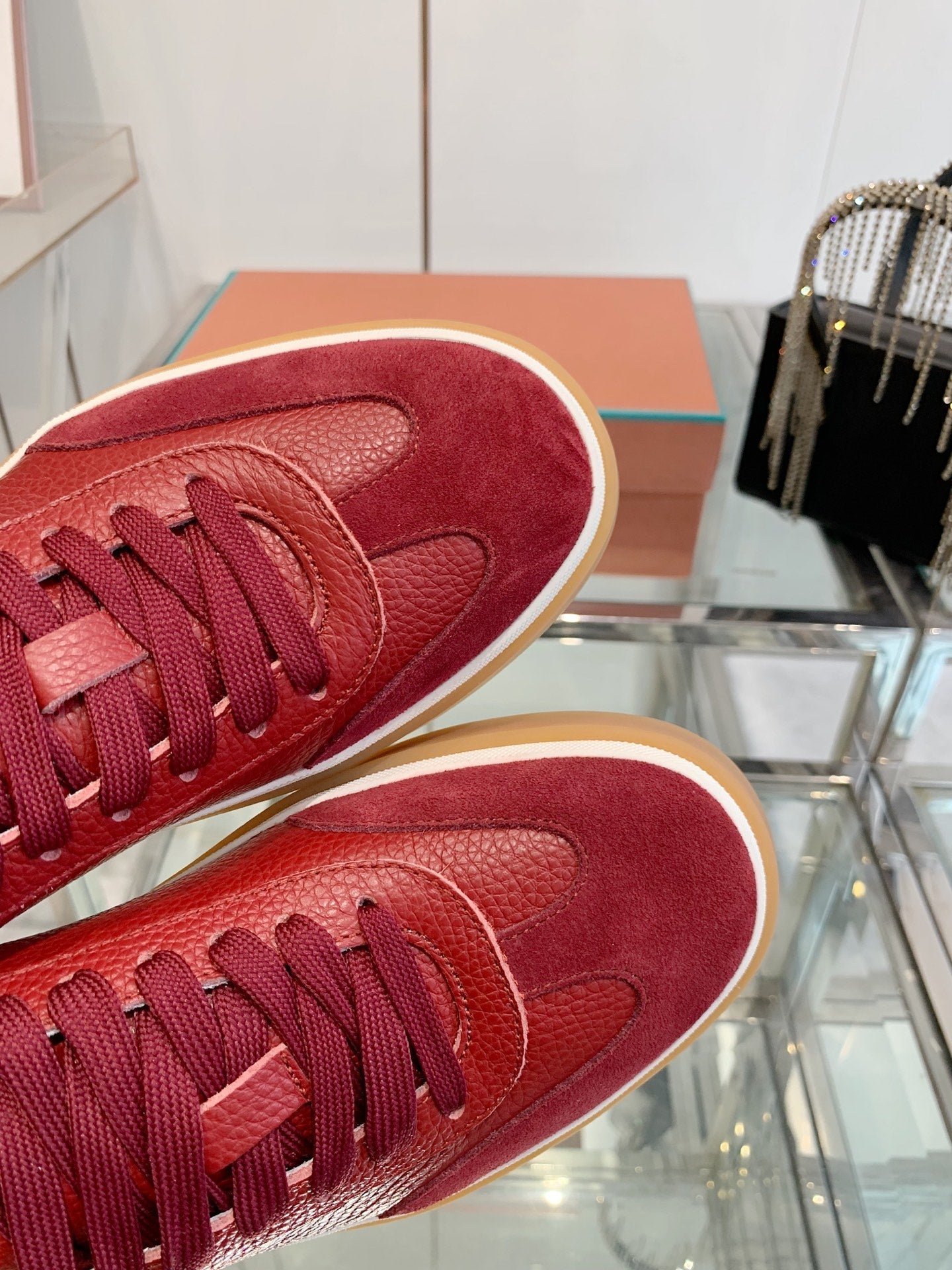 LP Tennis Walk Sneaker Red Suede 307244