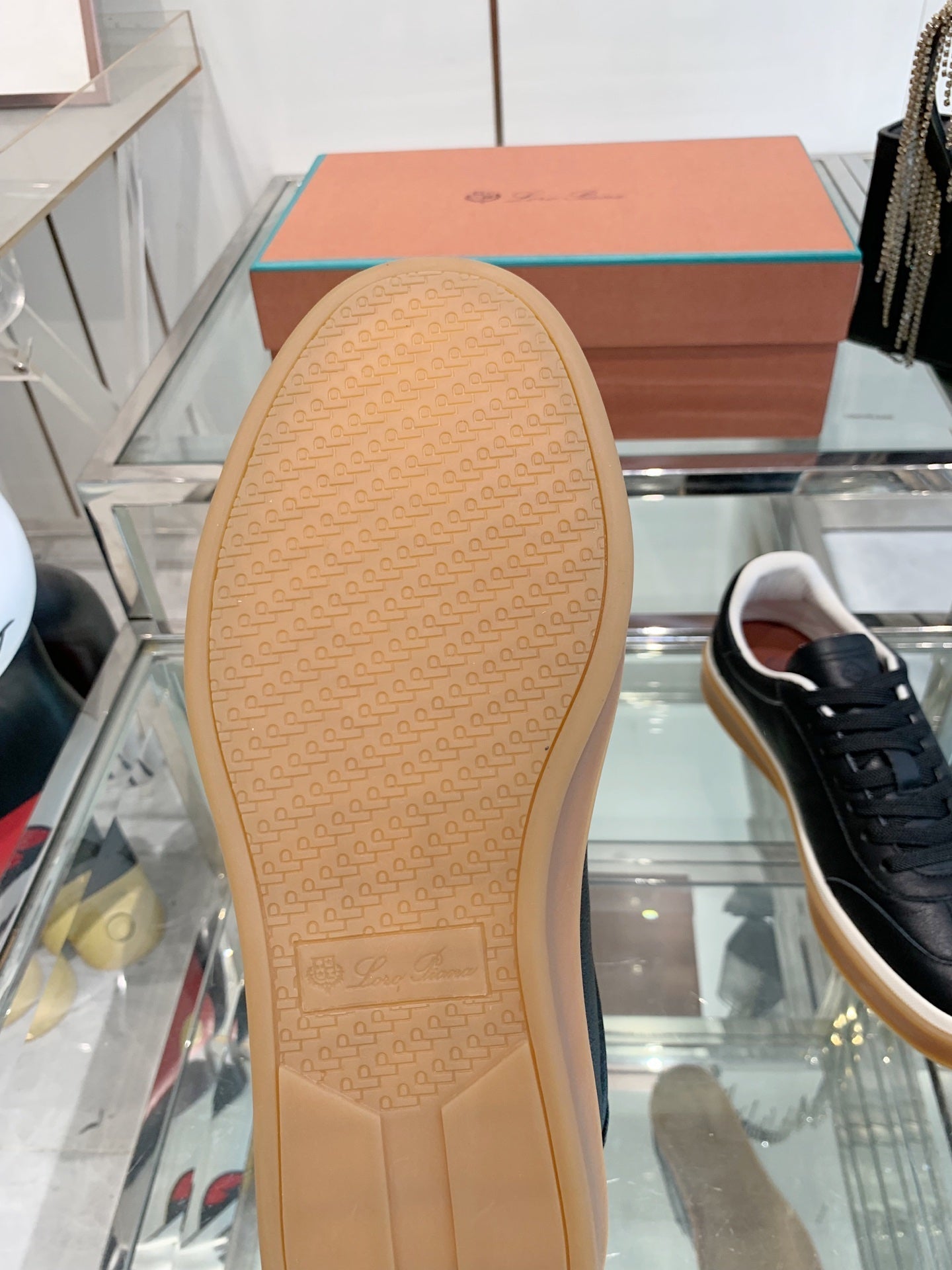 LP Tennis Walk Sneaker Black Suede 307247