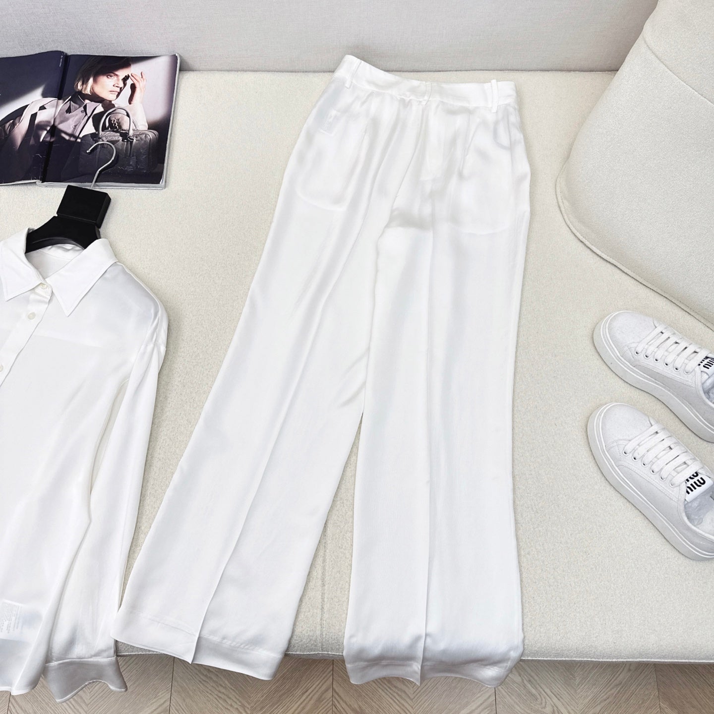 Prada 25 Pant White Acetate 602438