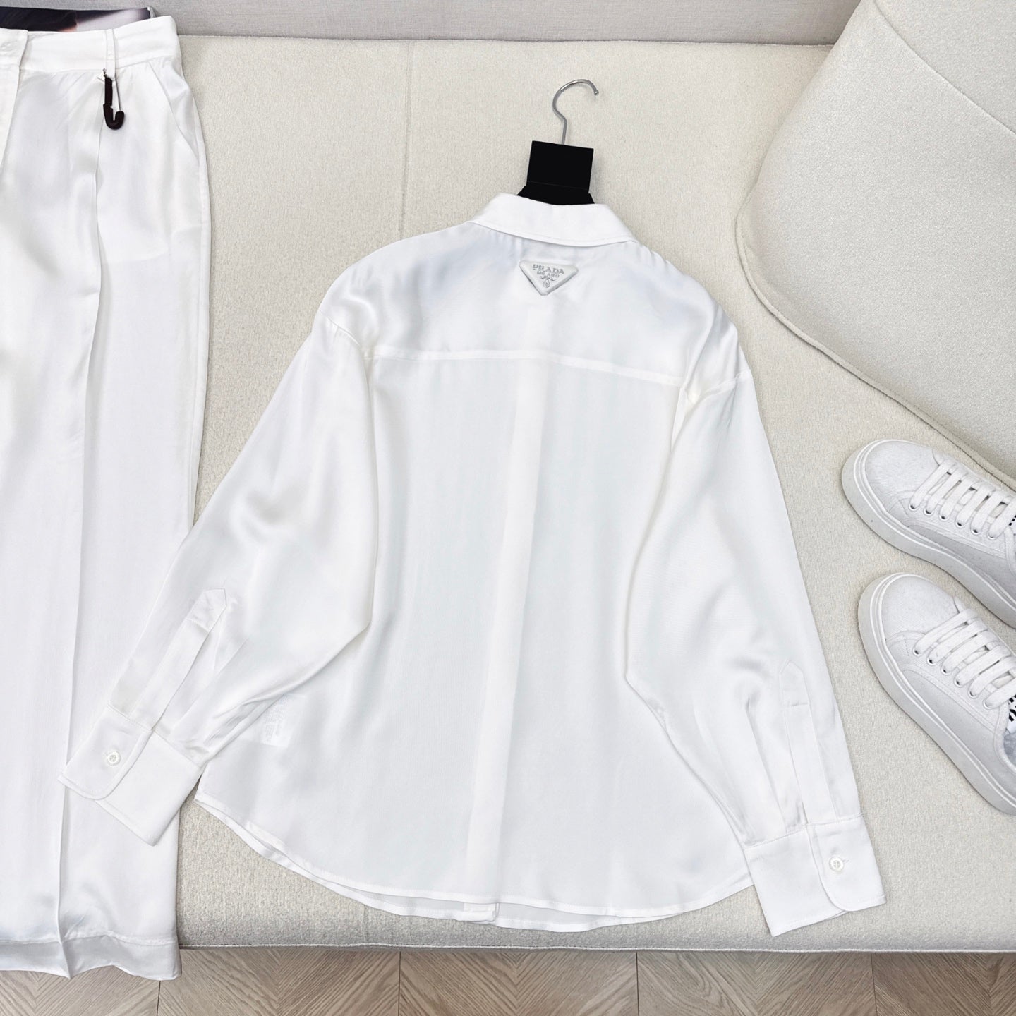 Prada 25 Shirt White Acetate 602439