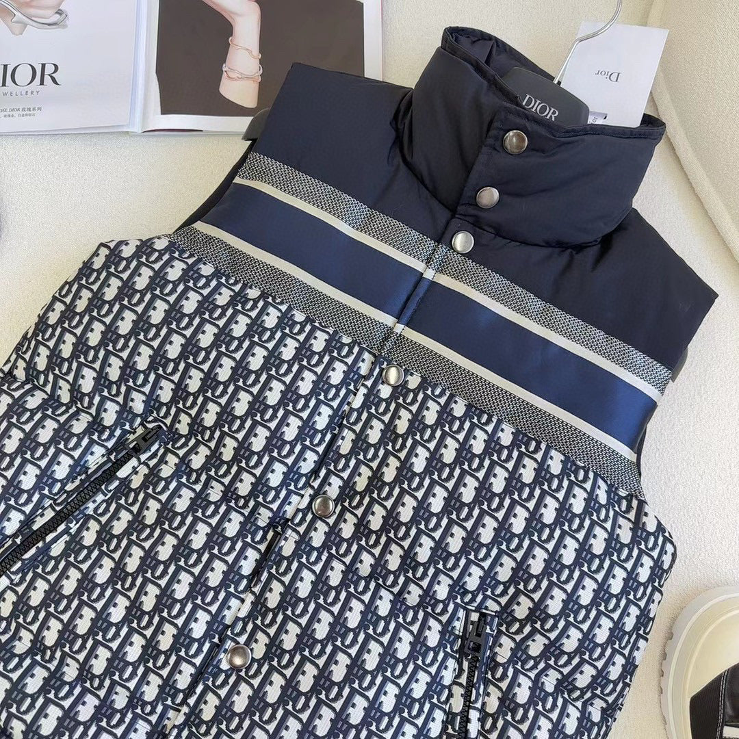 CD 25 Sleeveless Vest Blue Black Down Polyester 319279