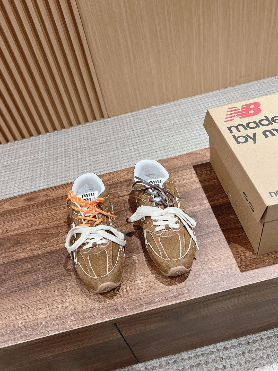 Miu Balance 530 SL Cinnamon Suede Sneaker