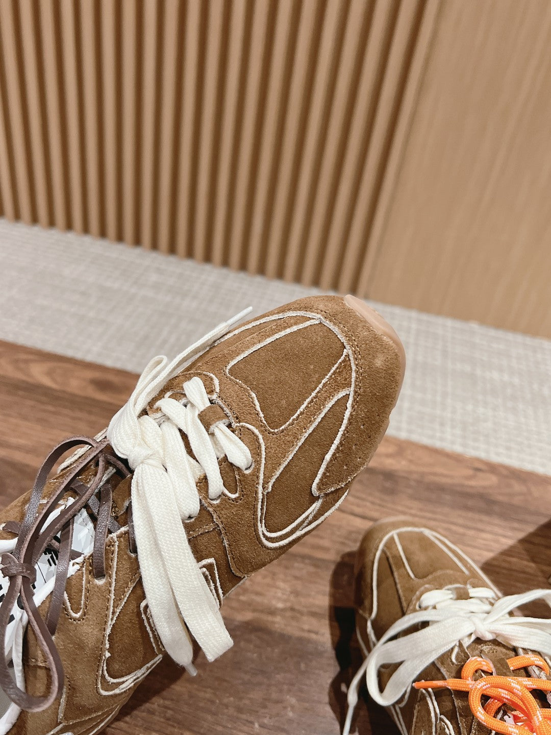 Miu Balance 530 SL Sneakers Dark Brown Suede