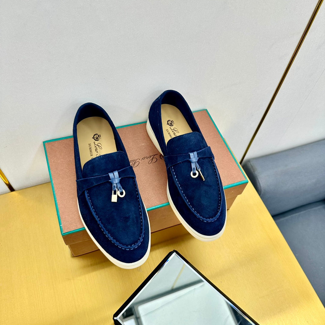 LP Summer Charms Walk Loafers Navy Blue Suede 994511