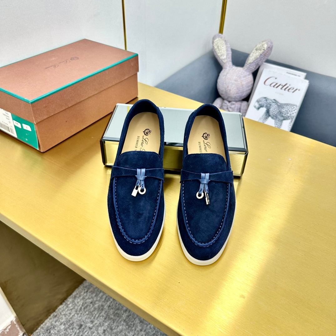 LP Summer Charms Walk Loafers Navy Blue Suede 994511