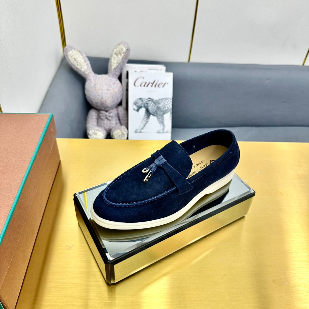 LP Summer Charms Walk Loafers Navy Blue Suede 994511