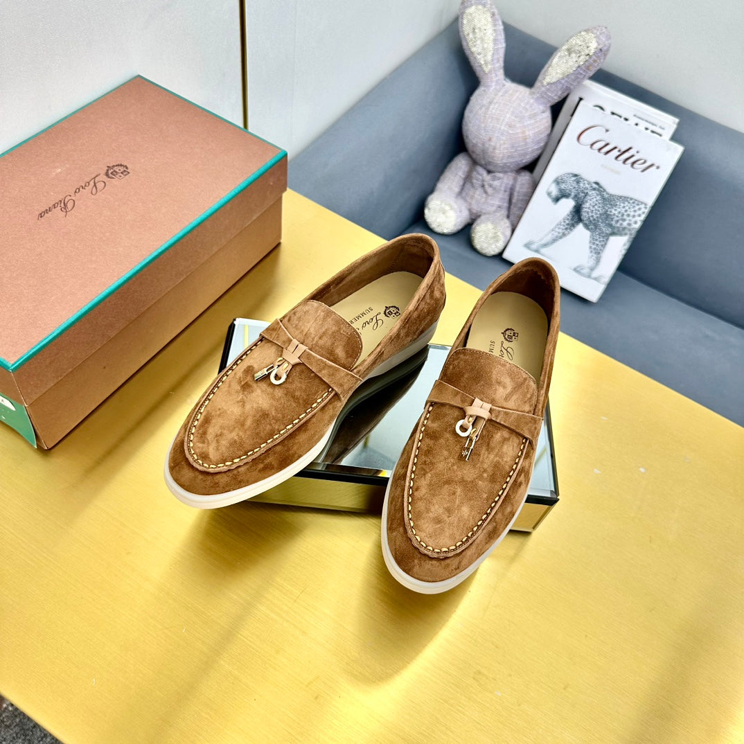 LP Summer Charms Walk Loafers Camel Brown Suede  994513