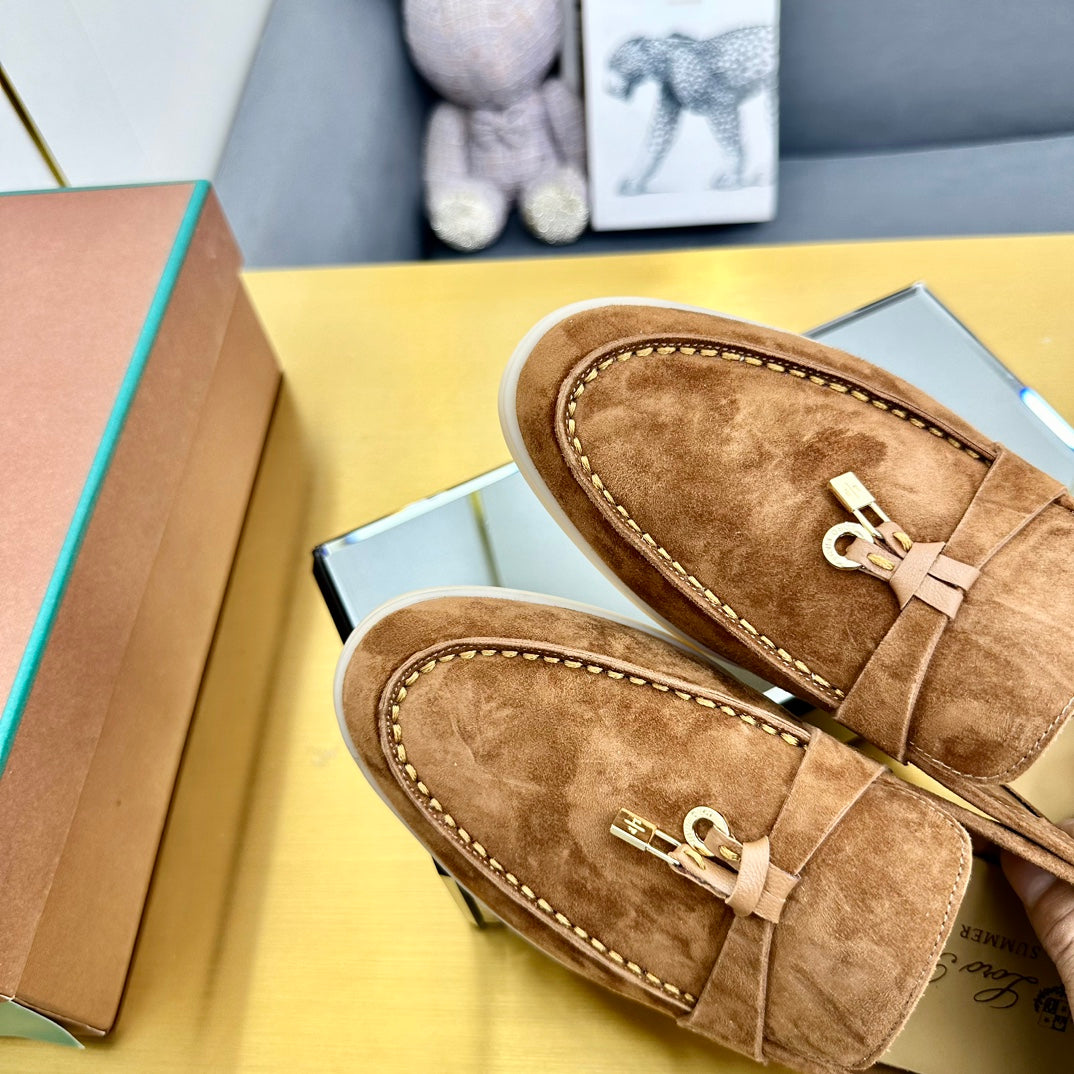 LP Summer Charms Walk Loafers Camel Brown Suede  994513