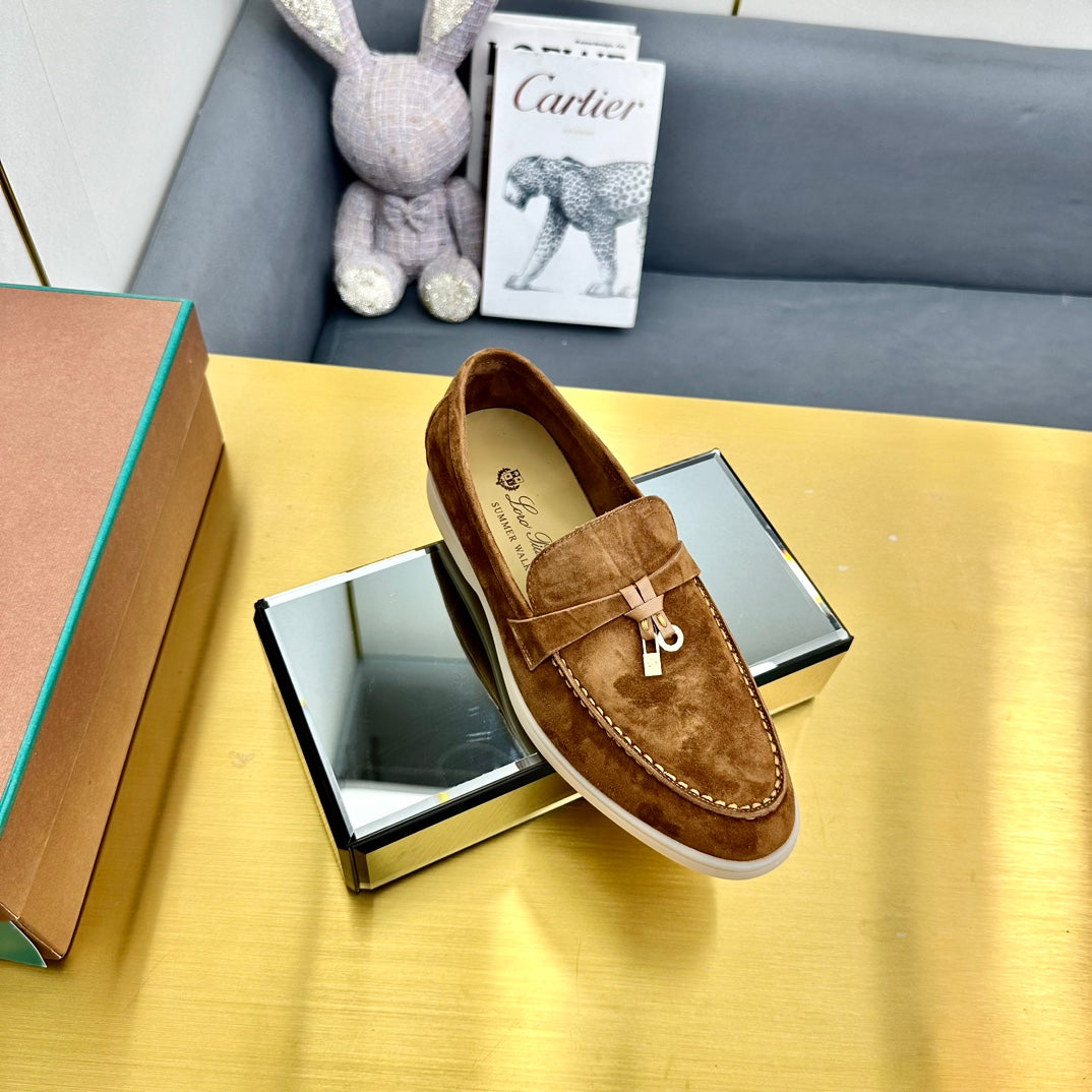 LP Summer Charms Walk Loafers Camel Brown Suede  994513
