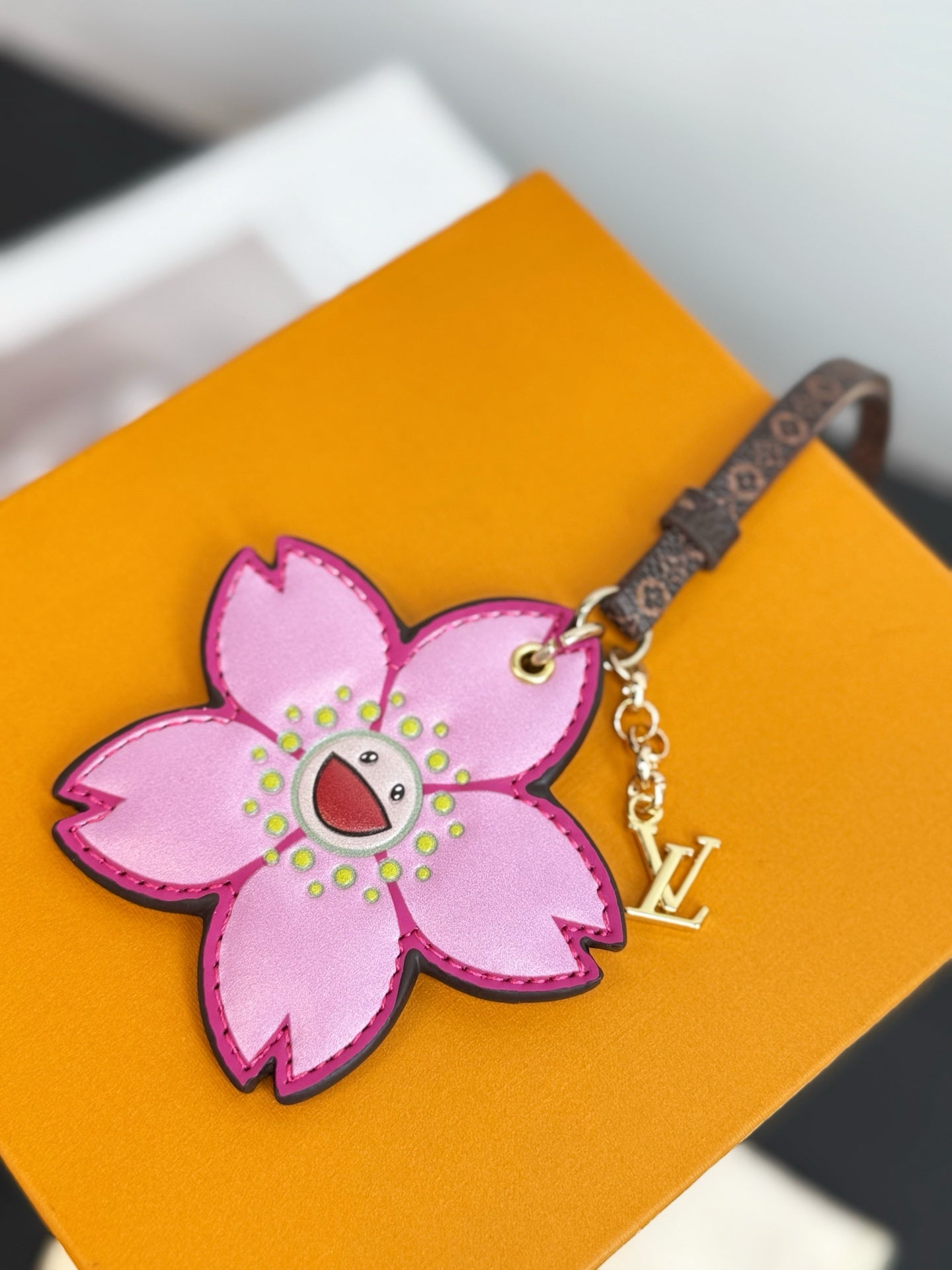 LV Cherry Blossom Charm Pink mix Colors Cowhide