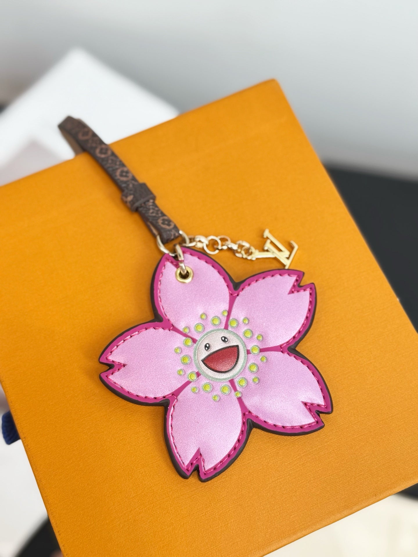 LV Cherry Blossom Charm Pink mix Colors Cowhide