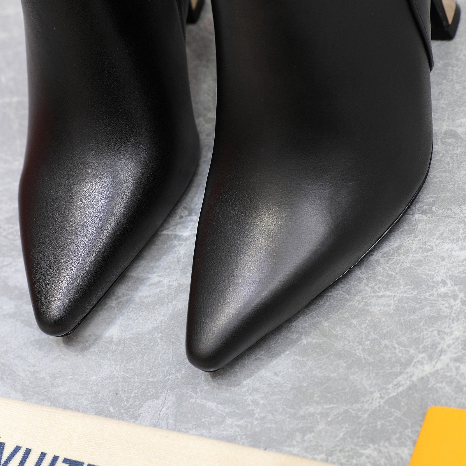 LV Sparkle High Boot 100mm Black Cowhide