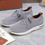 LP lady Flexy Walk  Sneaker Gray mix Orange Wool And Calfskin 310448