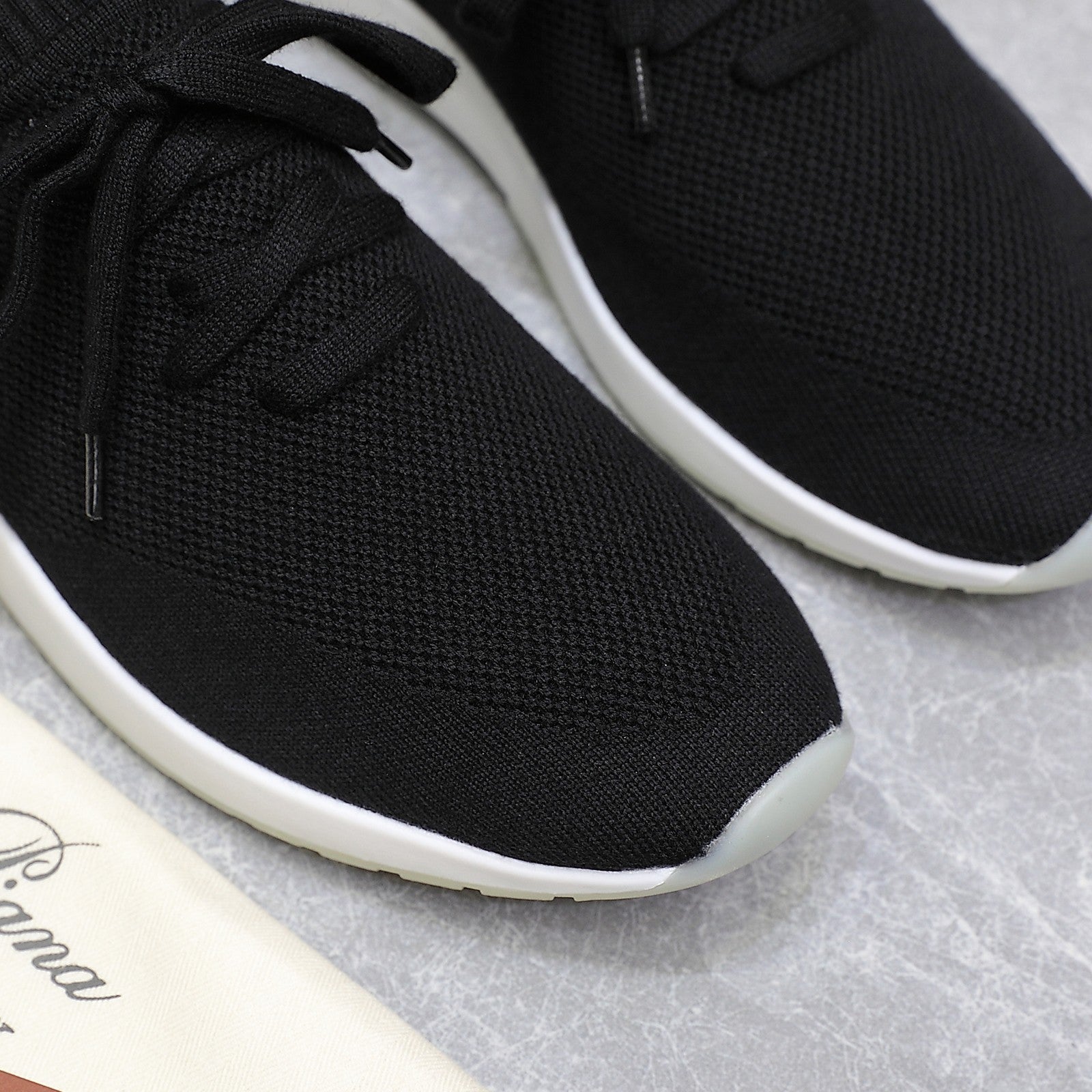 LP lady Flexy Walk  Sneaker Black mix Orange Wool And Calfskin 310451