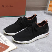 LP lady Flexy Walk  Sneaker Black mix Orange Wool And Calfskin 310451