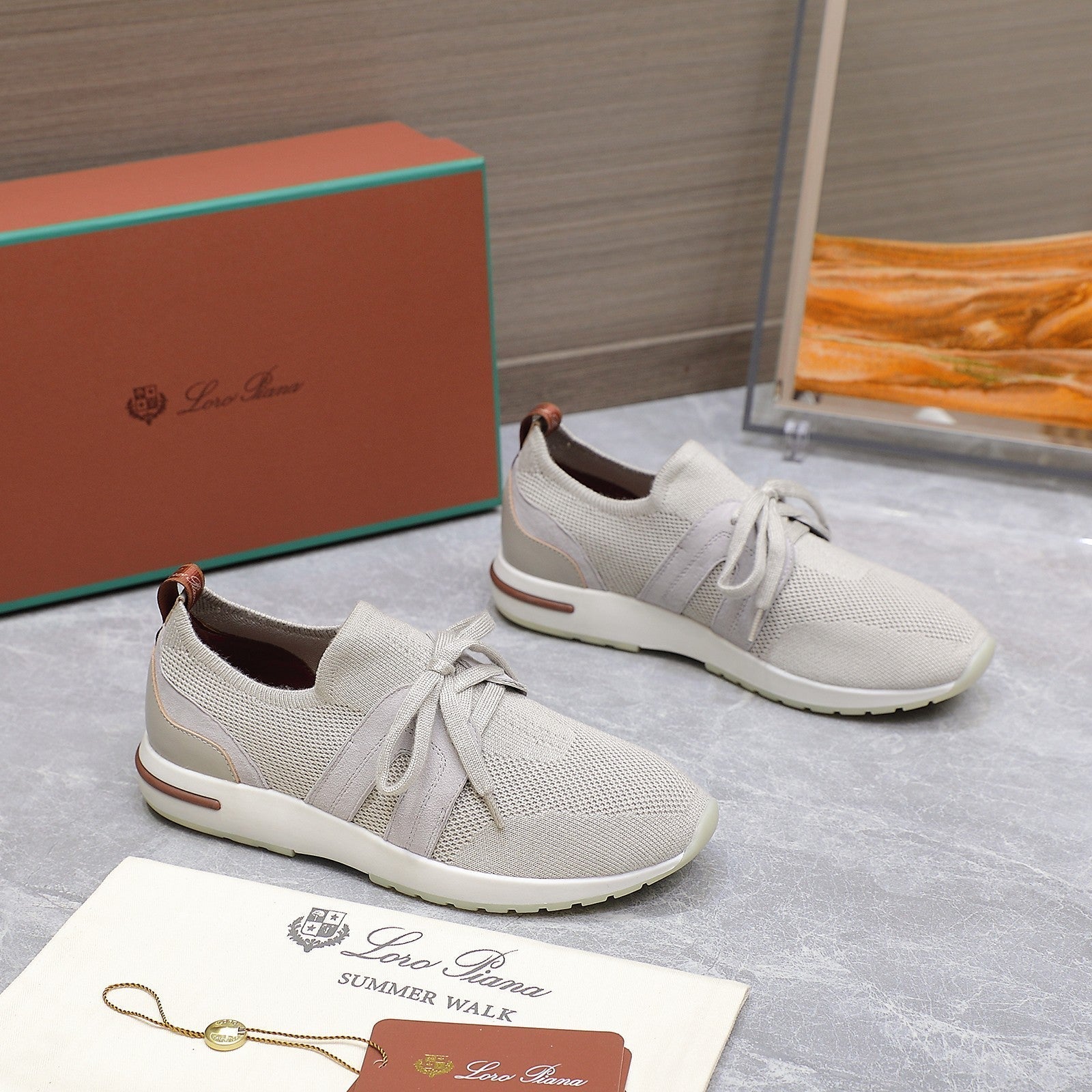 LP lady Flexy Walk  Sneaker Power Pearl Wool And Calfskin 310452