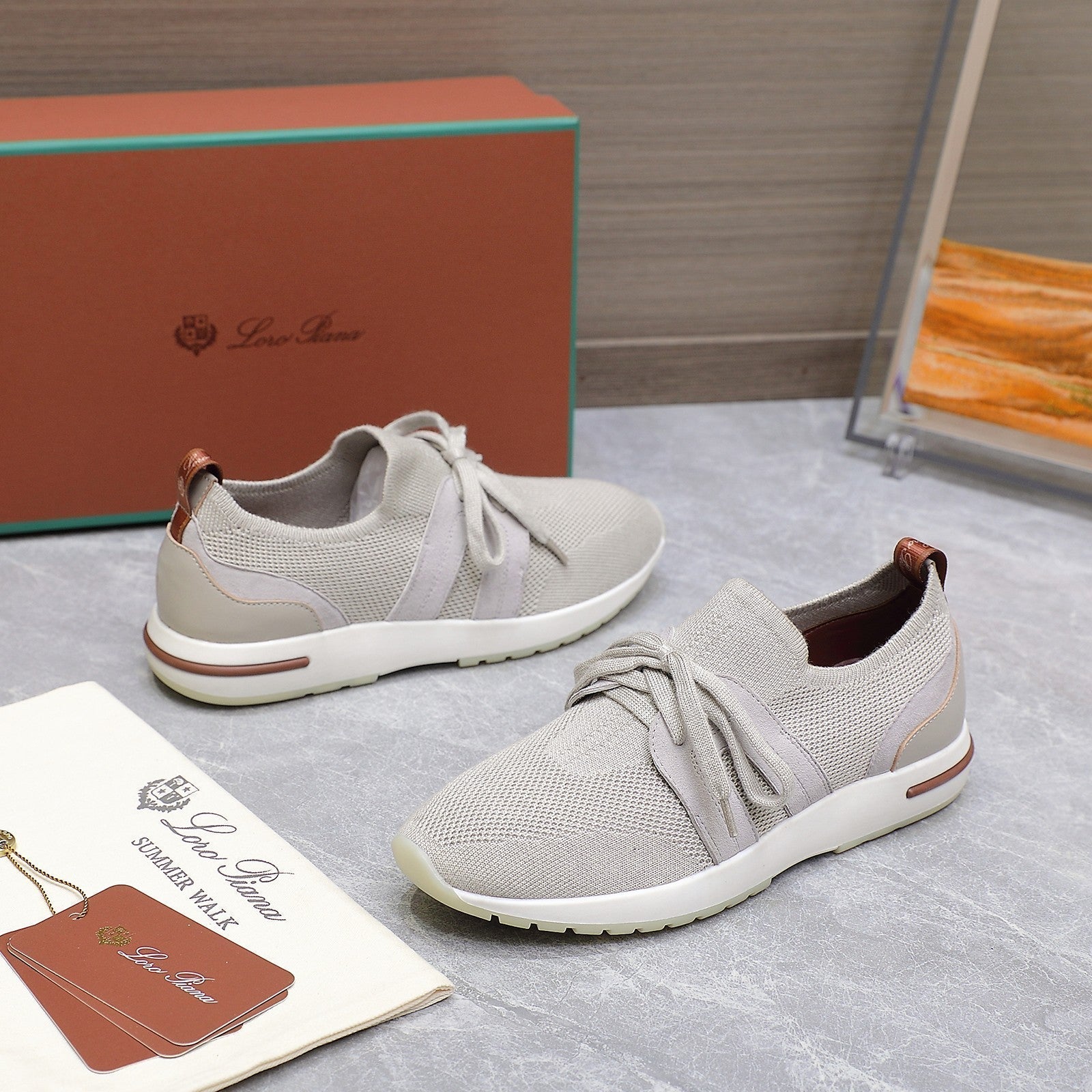 LP lady Flexy Walk  Sneaker Power Pearl Wool And Calfskin 310452