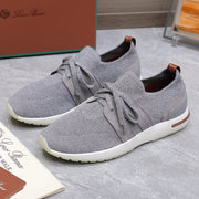 LP lady Flexy Walk  Sneaker Flannel Gray Wool And Calfskin 310449