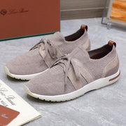 LP lady Flexy Walk  Sneaker Pink Wool And Calfskin 310454