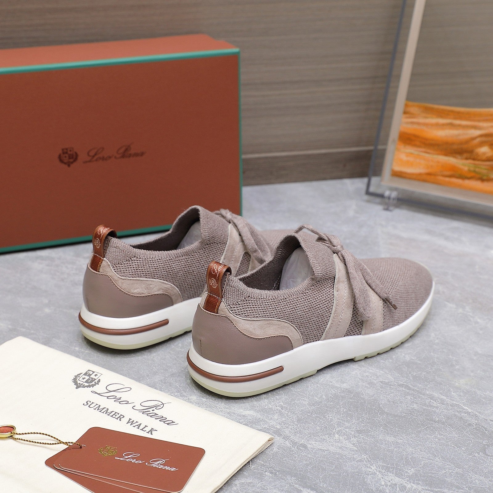 LP lady Flexy Walk  Sneaker Pink Wool And Calfskin 310454