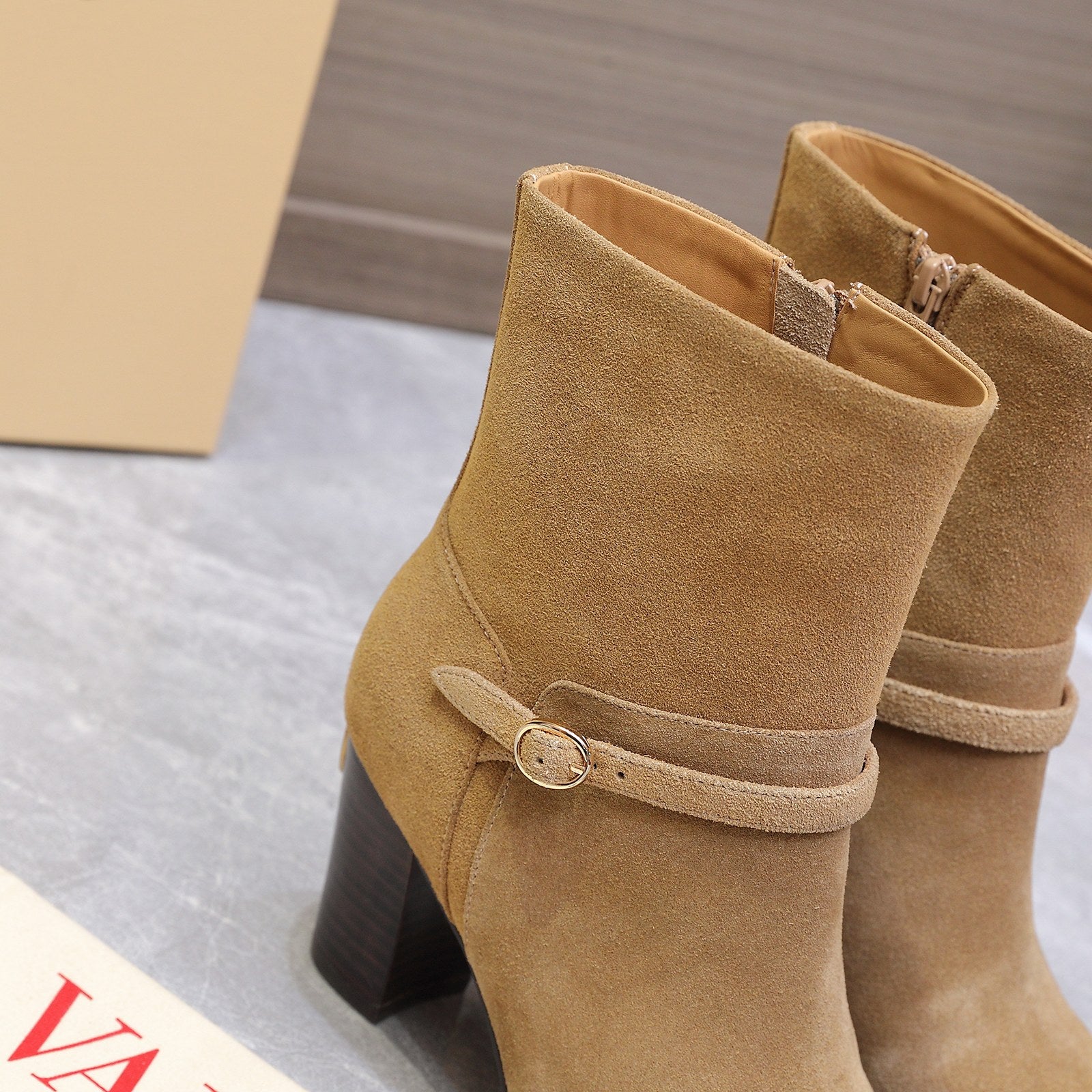 Valentino 2025 Heeled Boot Tan Suede 547598