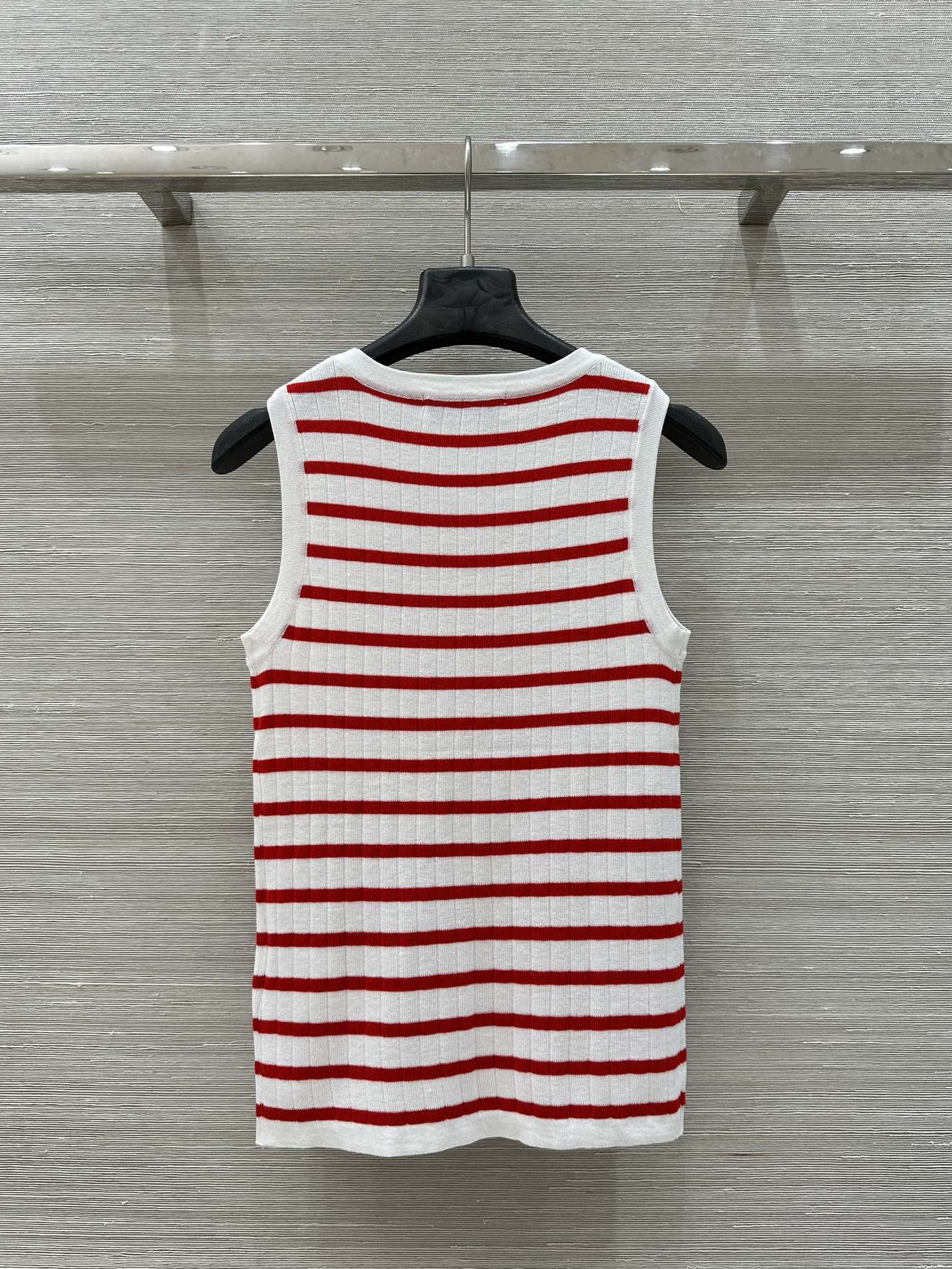 CD 25 Tank Top Red White Cotton