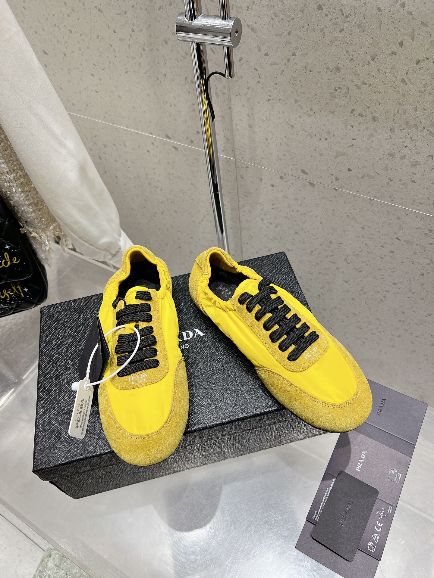 Pra 2025 Collapse Sneaker Yellow Black Re-Nylon Suede 554286