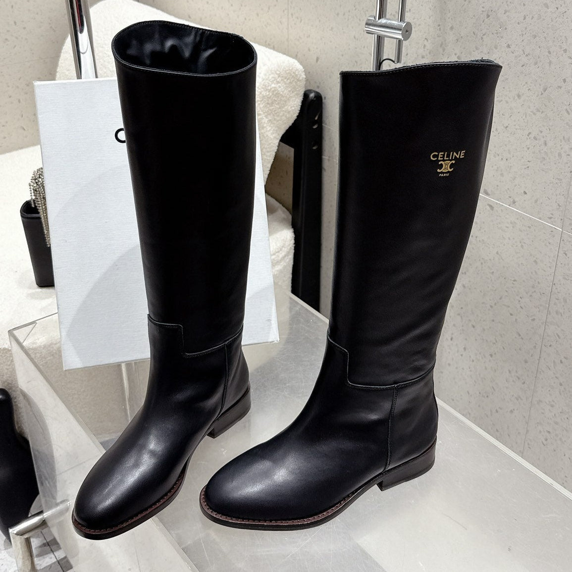 Celine 25 Boot Black Cowhide 554199