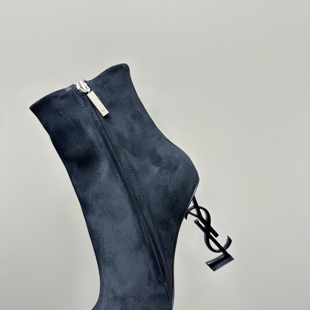 SL OPYUM HEELED BOOT BLACK SUEDE