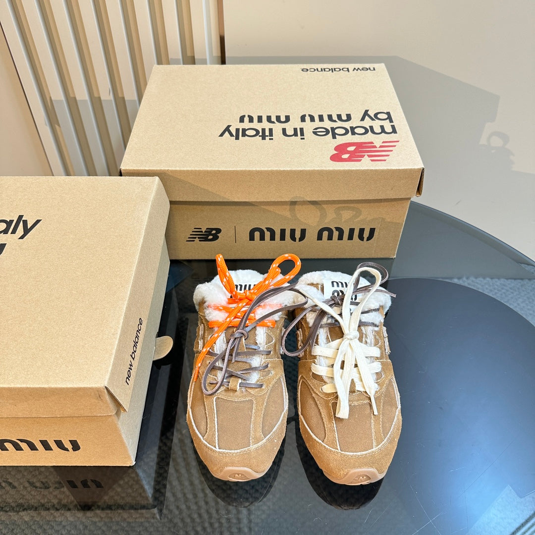 Miu x Balance 530 SL Mule Dark Brown Suede