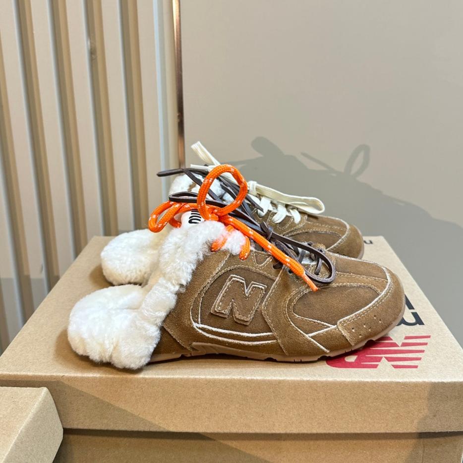 Miu x Balance 530 SL Mule Dark Brown Suede