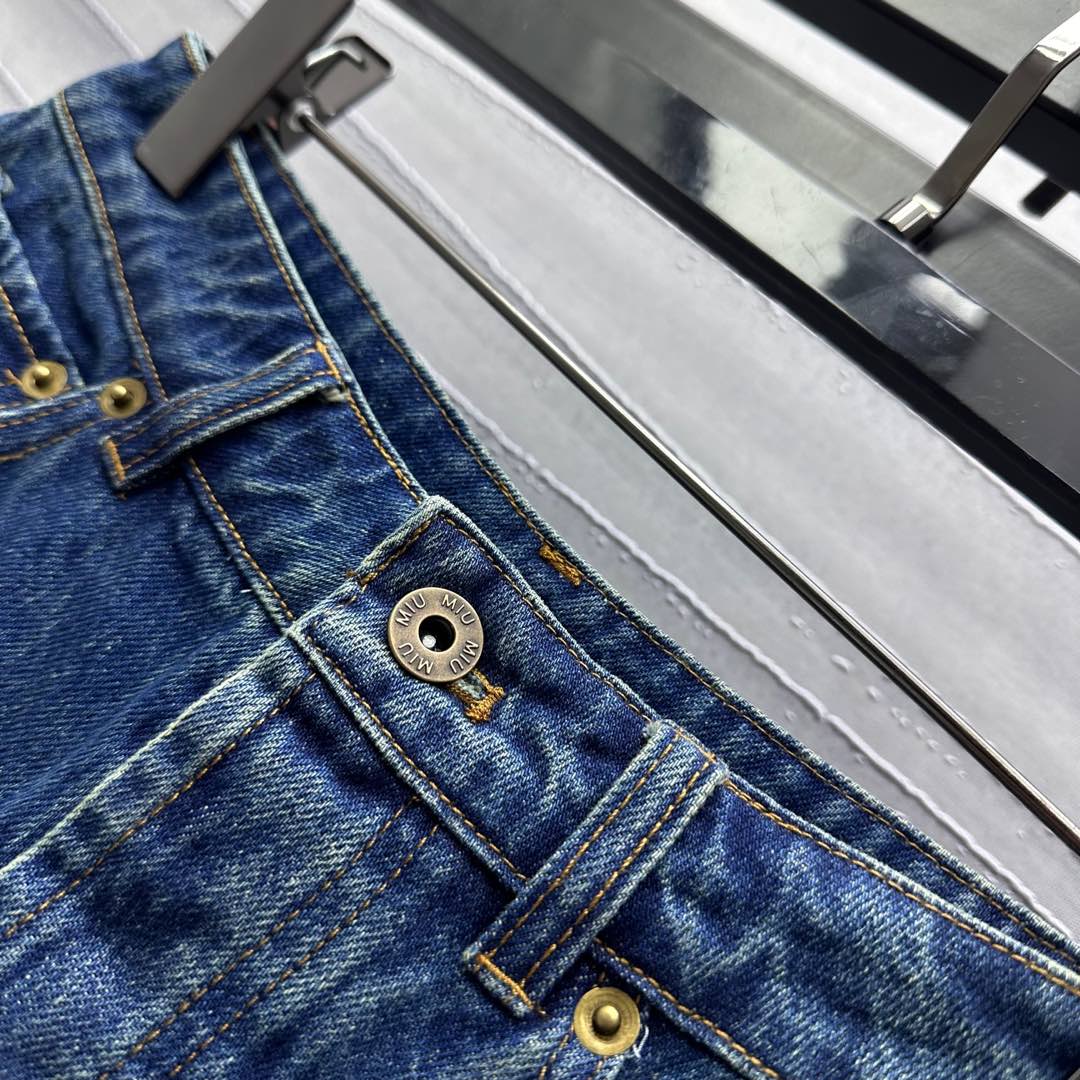 Miu Blue Denim Short 224826