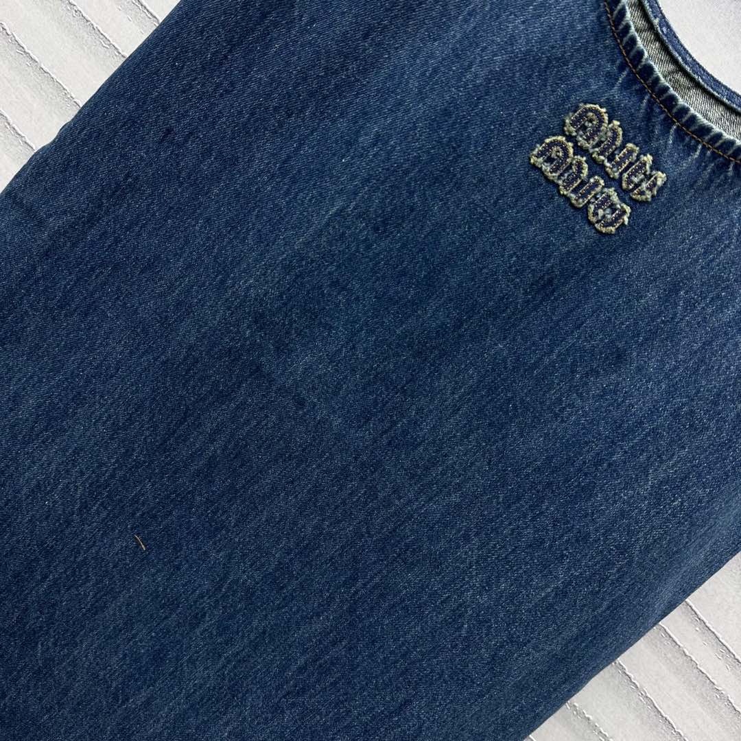 Miu Blue Denim Mini Dress