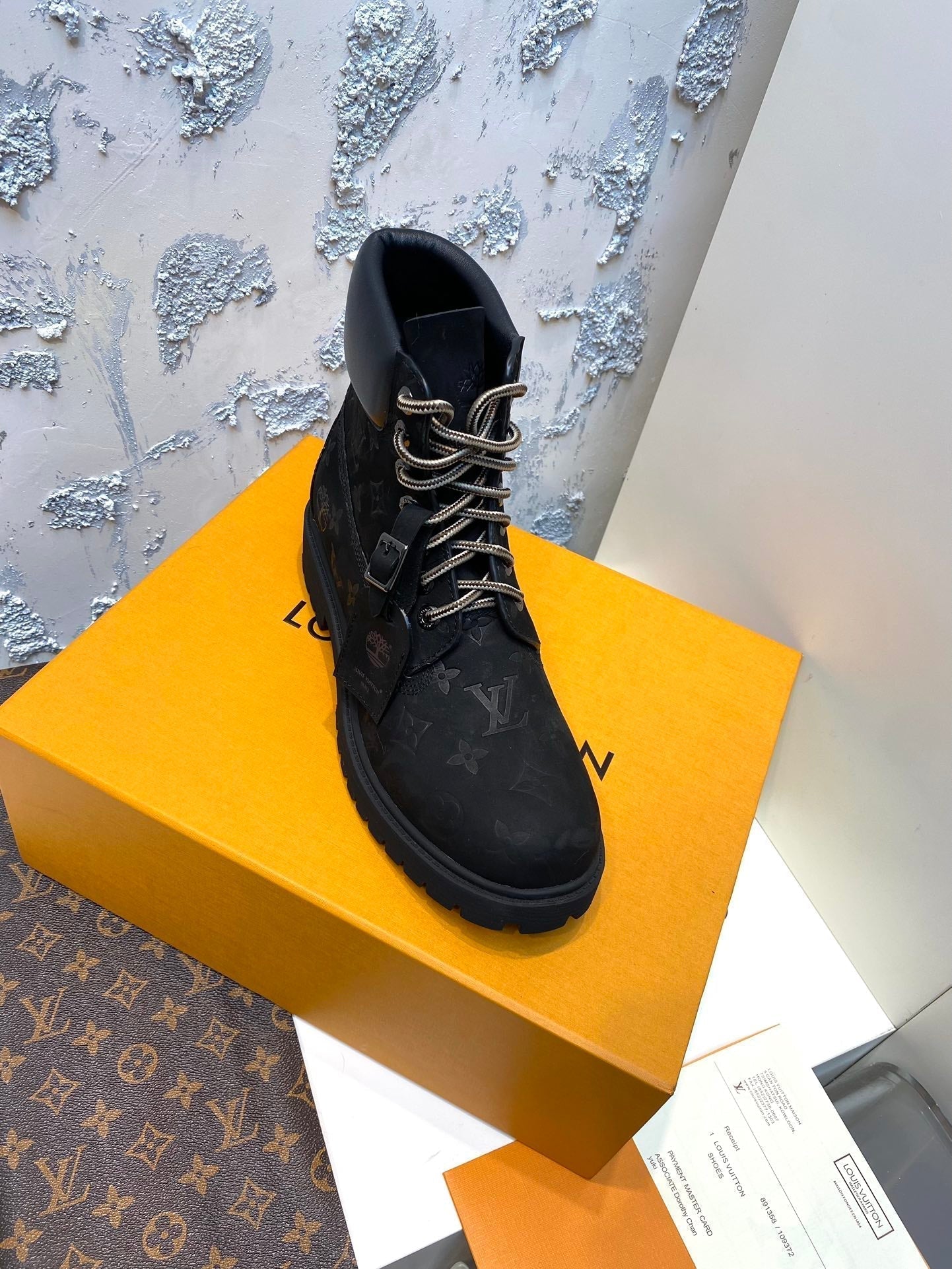 LV x Timberland 6-In Ankle Boot 35mm Black Monogram Suede