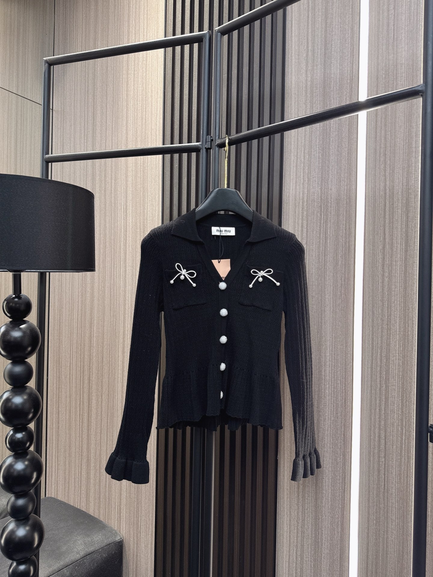 Miumiu 2025 V- Cardigan Cotton Wool