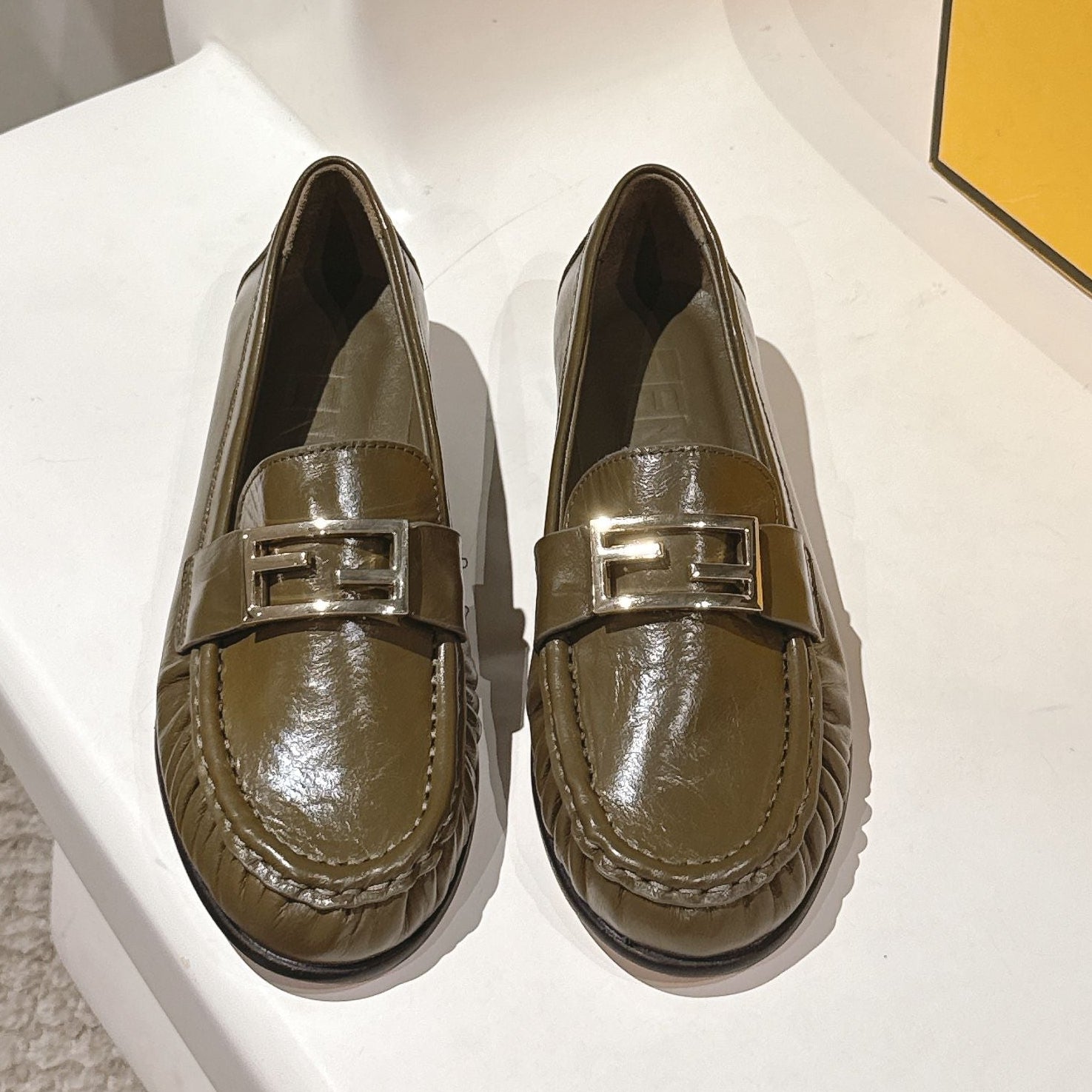 Fendi 2025 Loafer Olive Green Calfskin 560515