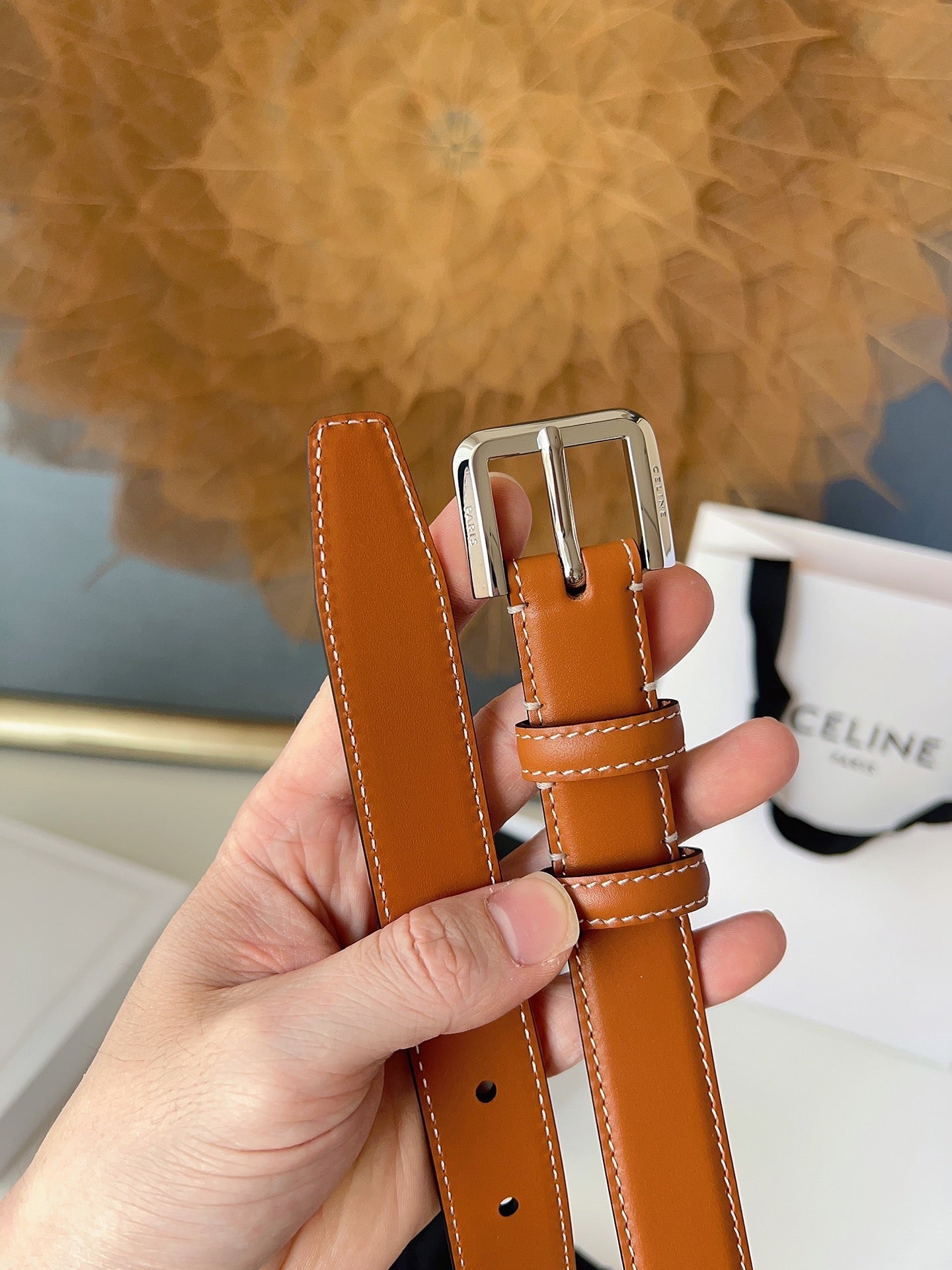 CL Sliver 25mm Triomphe Camel Brown Cowhide 616407