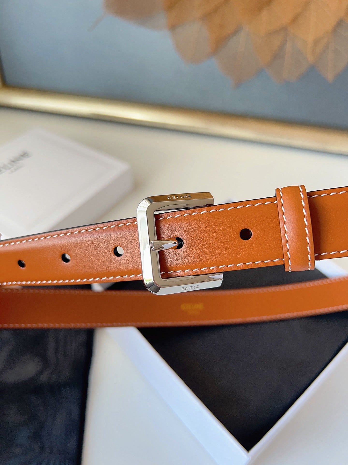 CL Sliver 25mm Triomphe Camel Brown Cowhide 616407