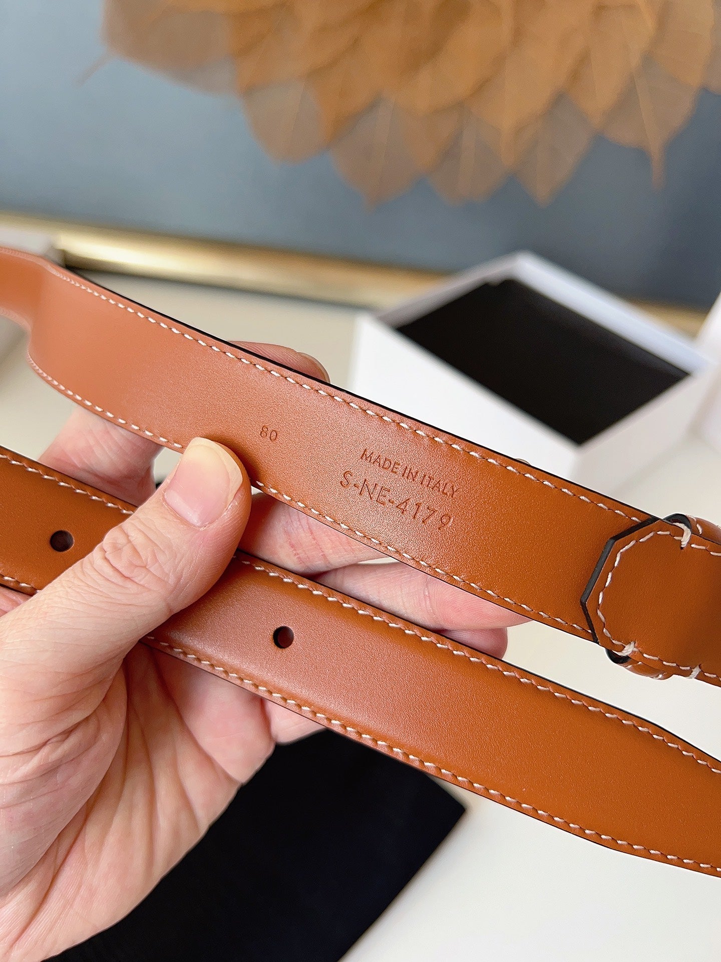 CL Gold 25mm Triomphe Camel Brown Cowhide 616408