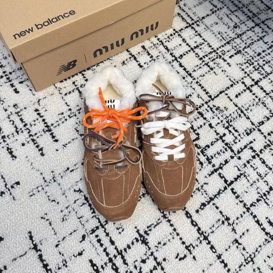 Miu Balance 530 SL Sneakers fleece lining Dark Brown Suede