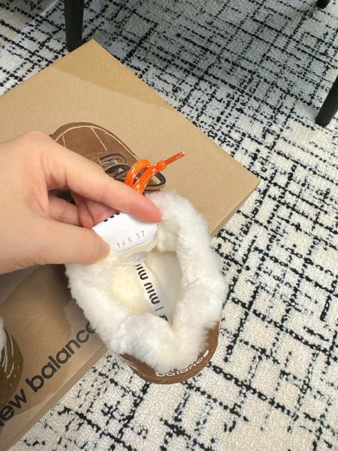 Miu Balance 530 SL Sneakers fleece lining Dark Brown Suede