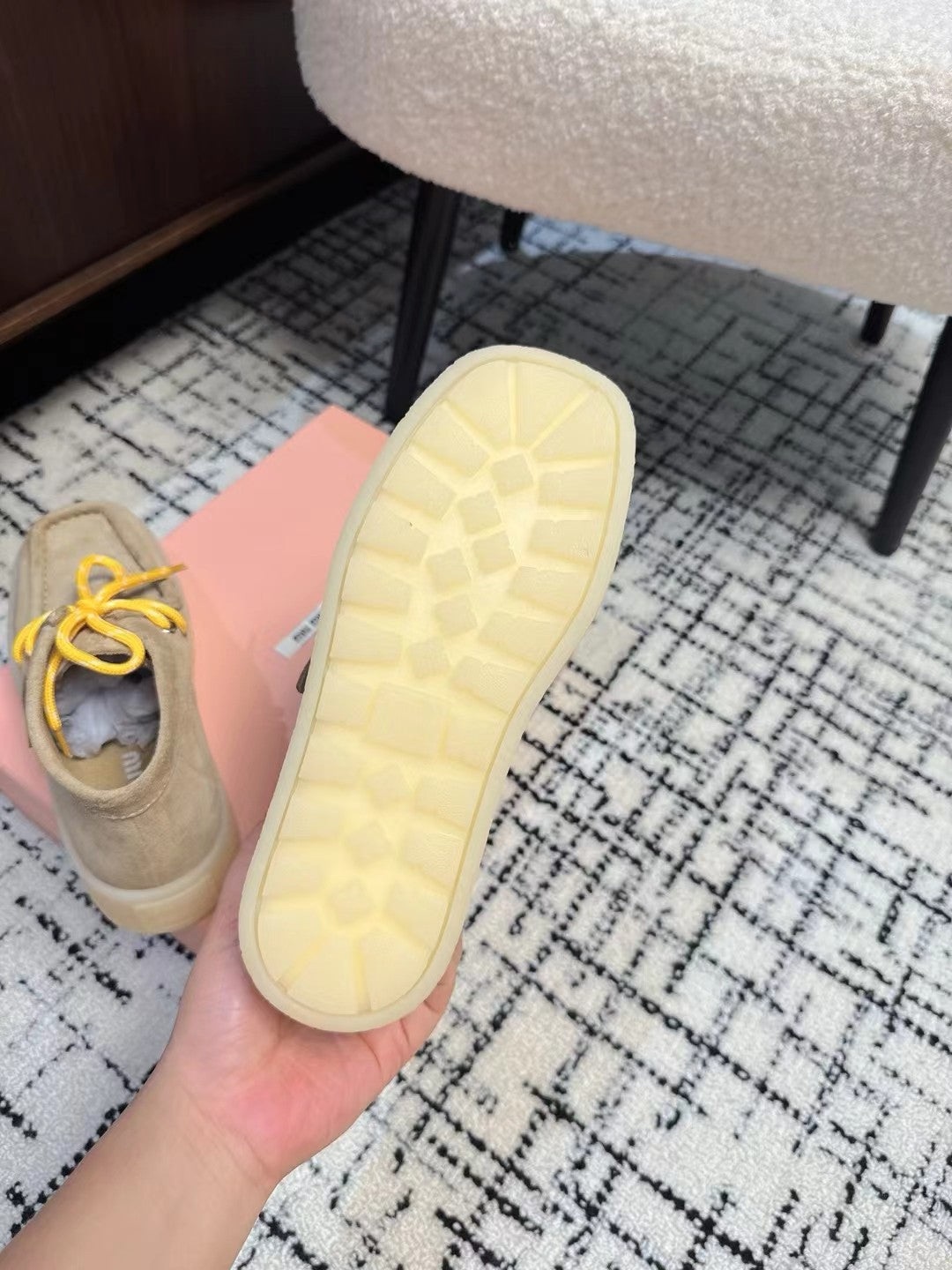 Miu Ankle Boots Light Brown Cow Suede