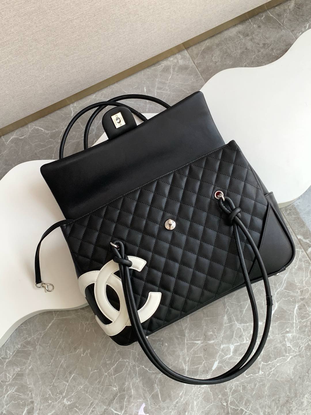 CC 2025 Cambon Bag Black White  Lambskin 308110