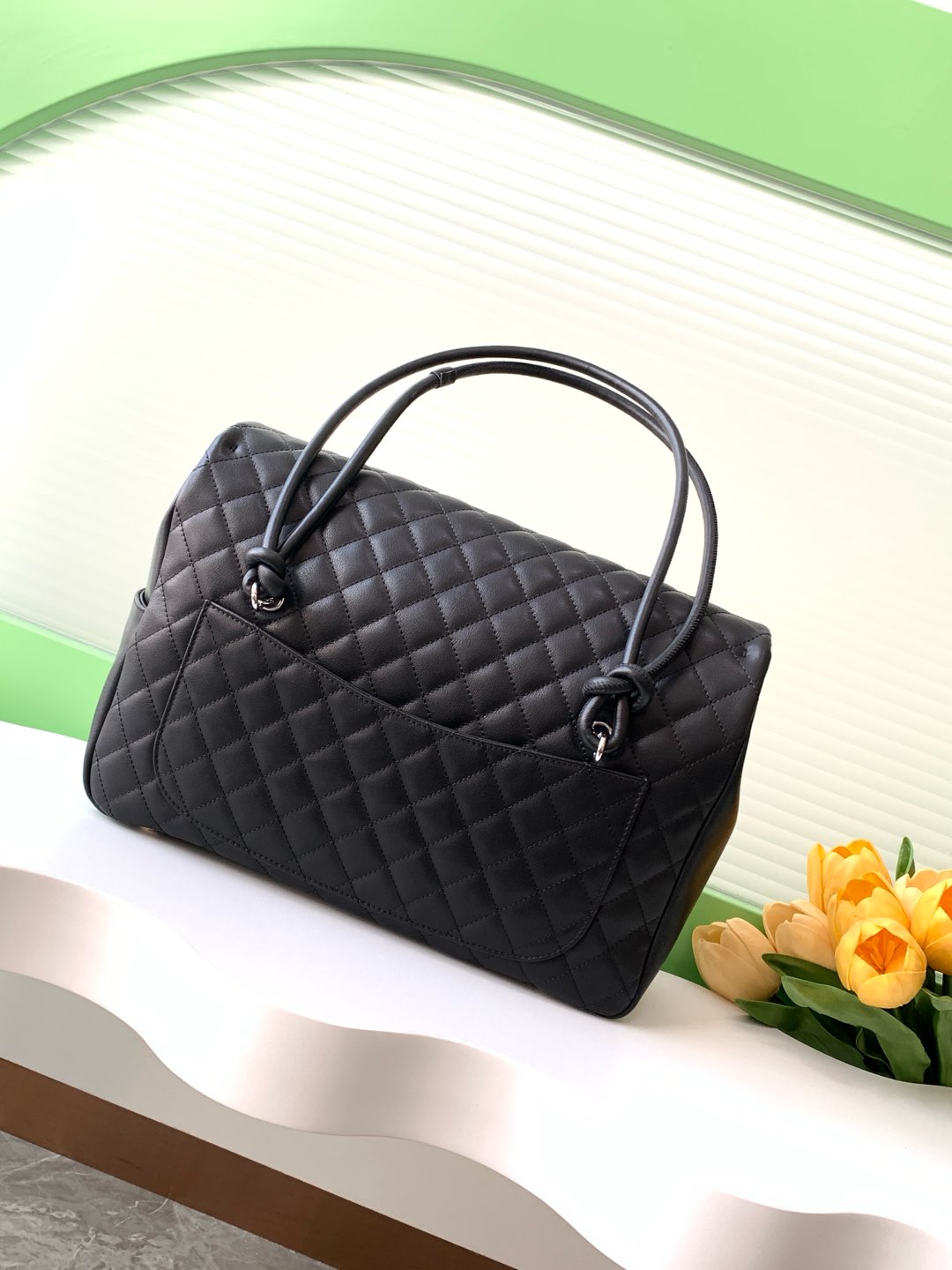 CC 2025 Cambon Bag Black White  Lambskin 308110