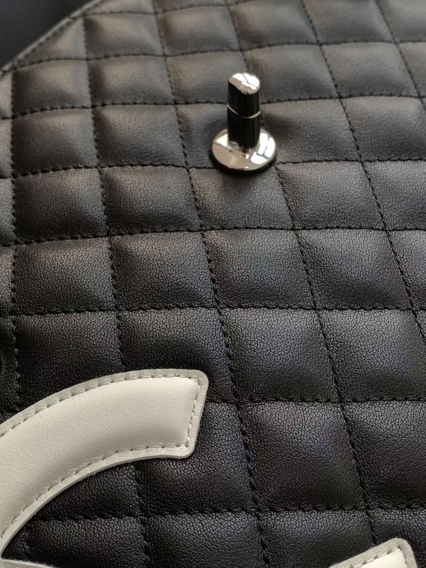 CC 2025 Cambon Bag Black White  Lambskin 308110