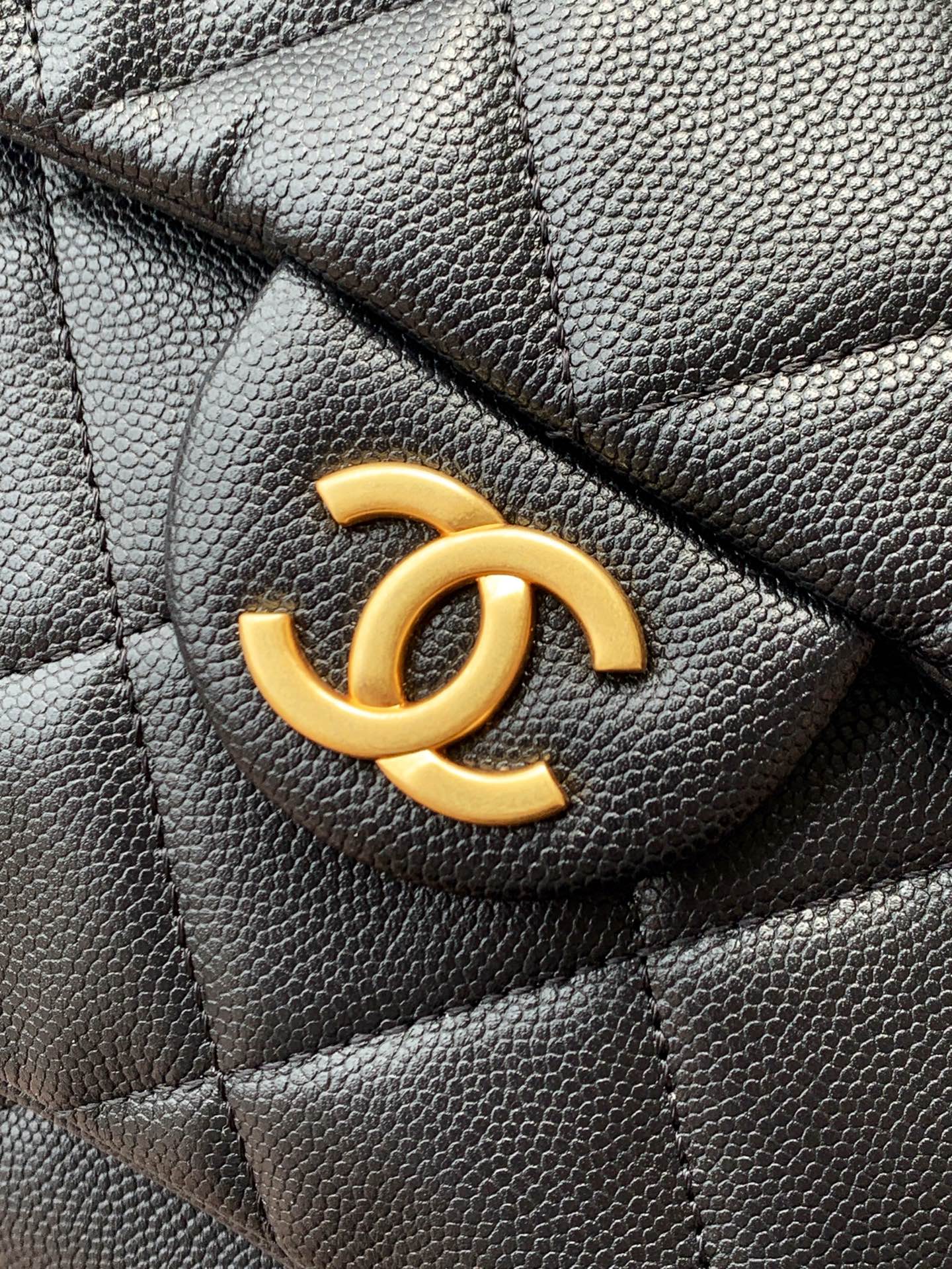 Chanel 25K Backpack Black Gold Lambskin 295192